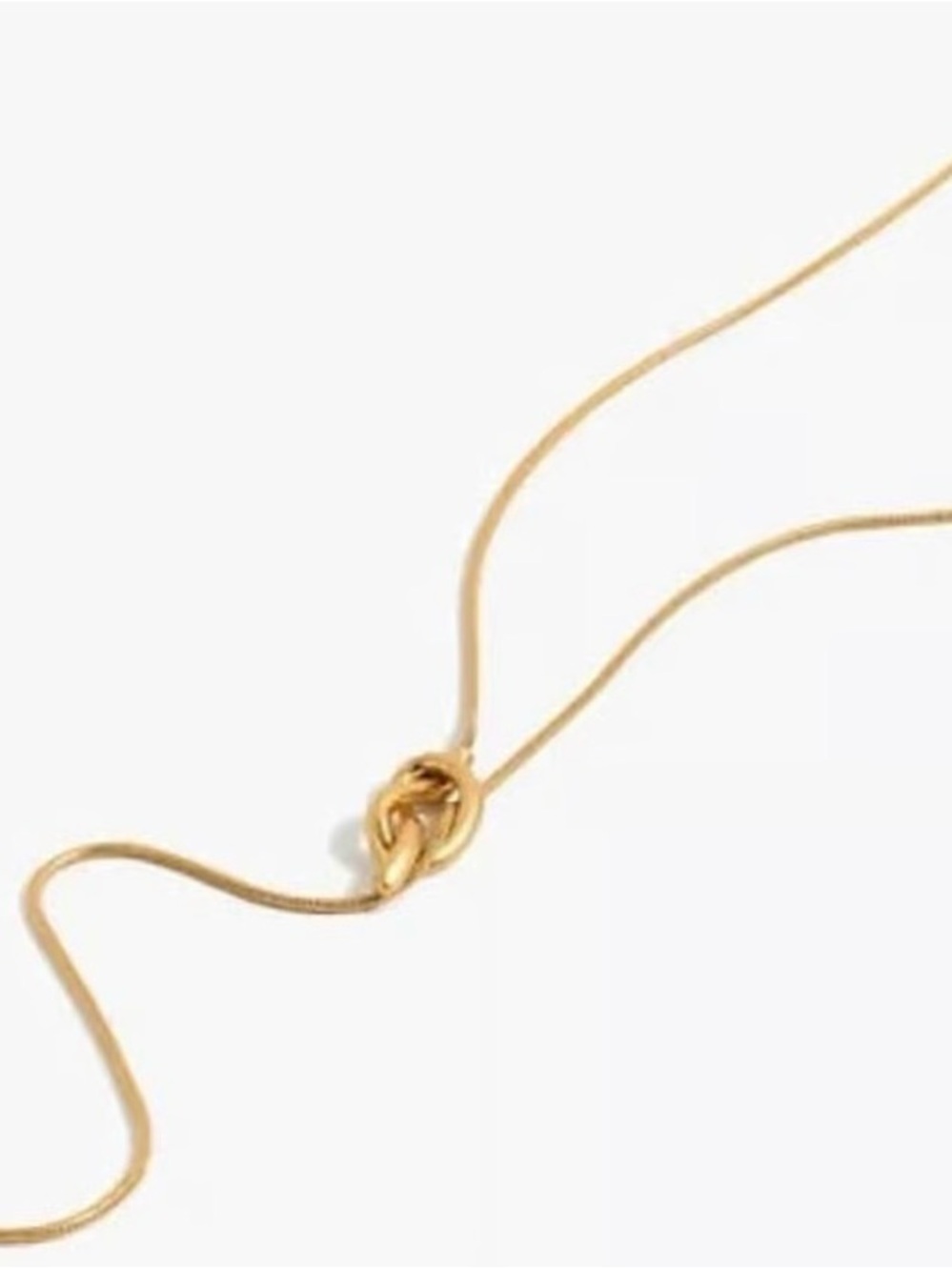 Madewell Gold Knot Pendant Necklace - Women Jewelry
